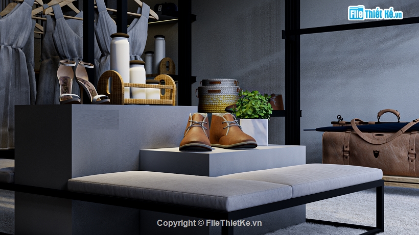 file sketchup shop thời trang,sketchup shop quần áo,model su shop quần áo,Model Shop thời trang,Sketchup shop quần áo